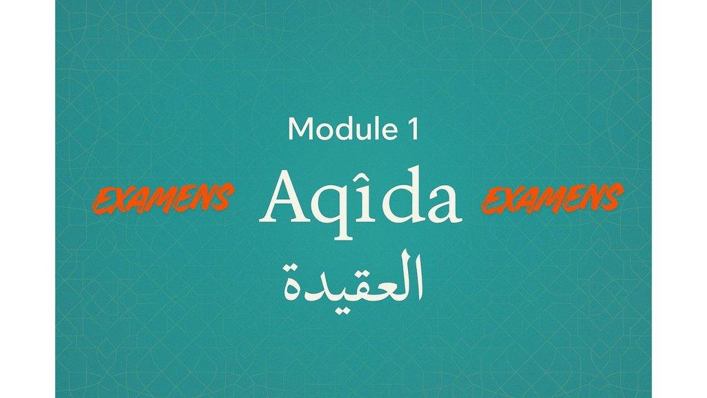 Examen Aqîda — Partie 1 EXAMEN-AQIDA-P1